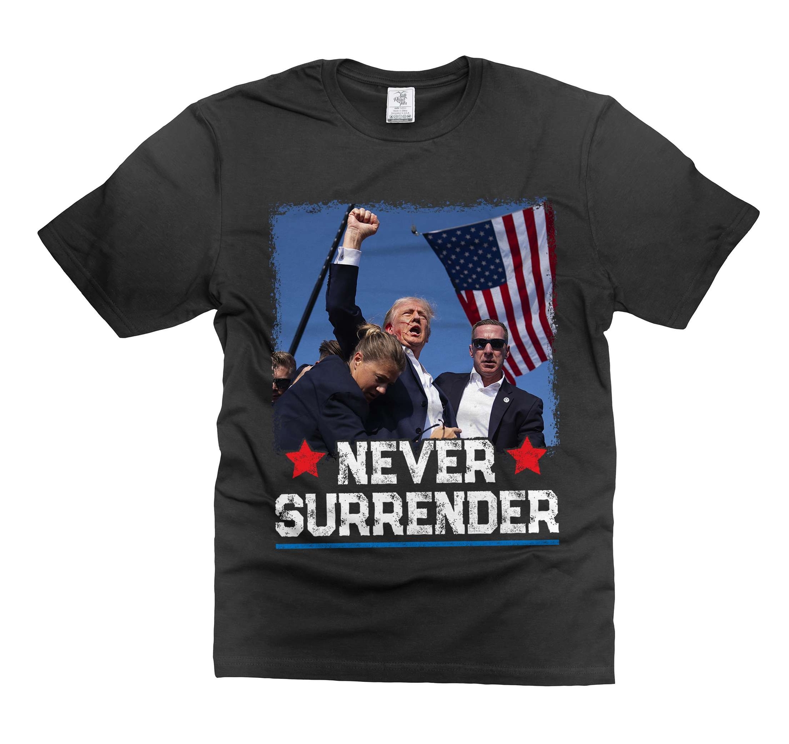 Never Surrender USA Flag Shirt Donald Trump PA Rally Shirt DJT Support Shirt gallery