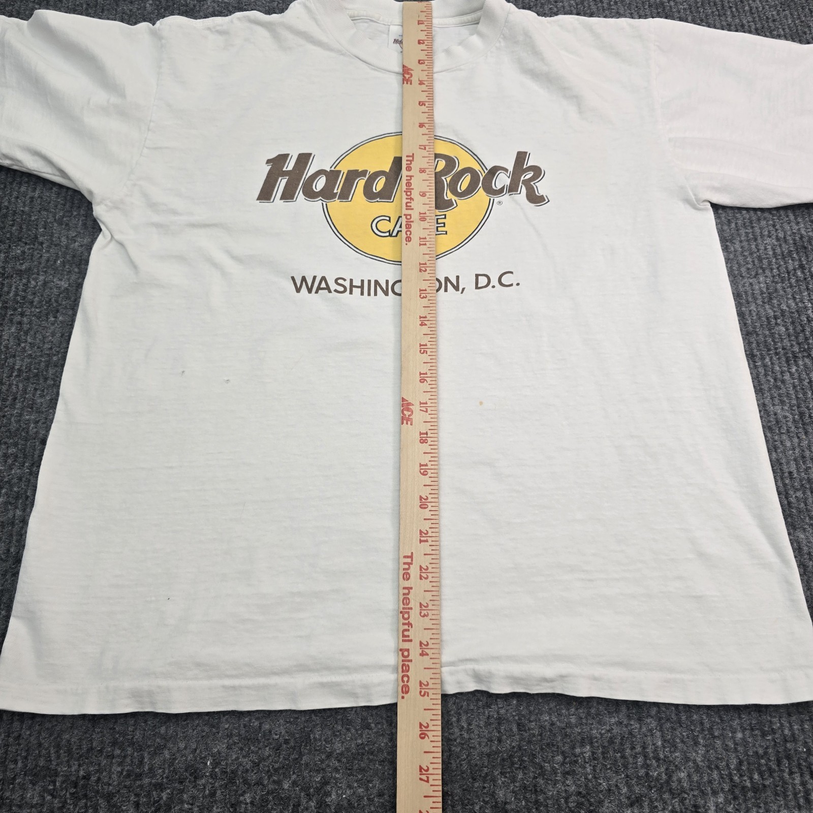 Hard Rock Cafe T Shirt Washington DC White Medium Vintage USA Single Stitch gallery