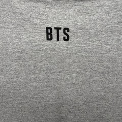 BTS Gray Men’s Long Sleeve Cotton Jersey Graphic Tee Small