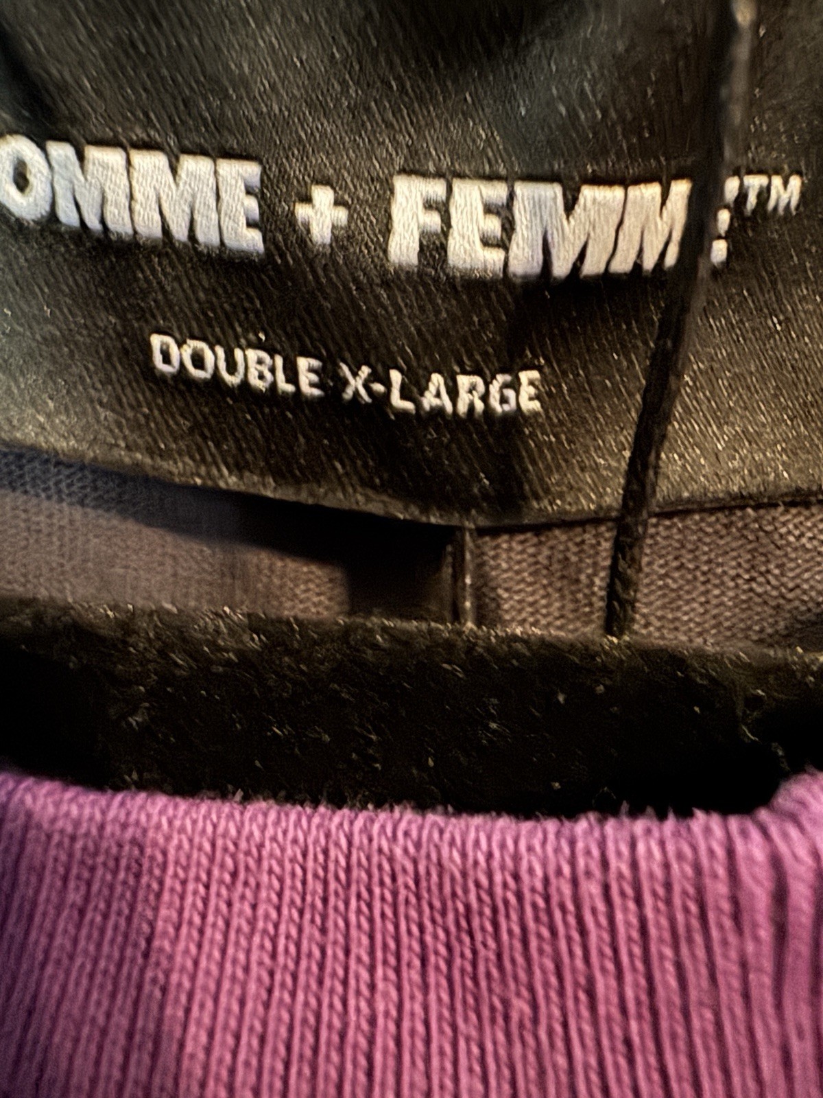 Homme Femme Destroyed Maison size L Black Purple Boxy Tee Sold Out Heavyweight gallery