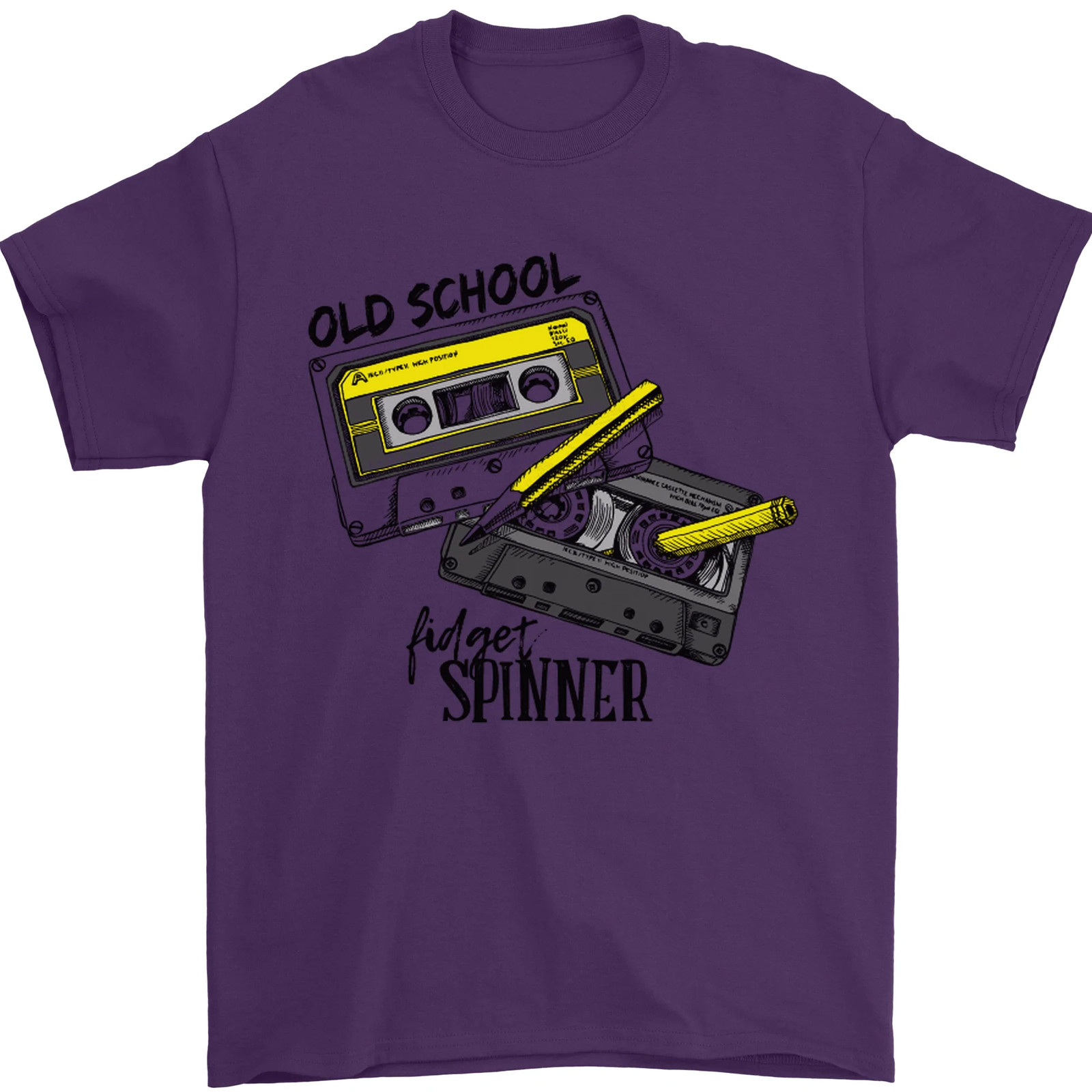 Retro 80s Music Cassette Old School Spinner Mens T-Shirt 100% Cotton gallery