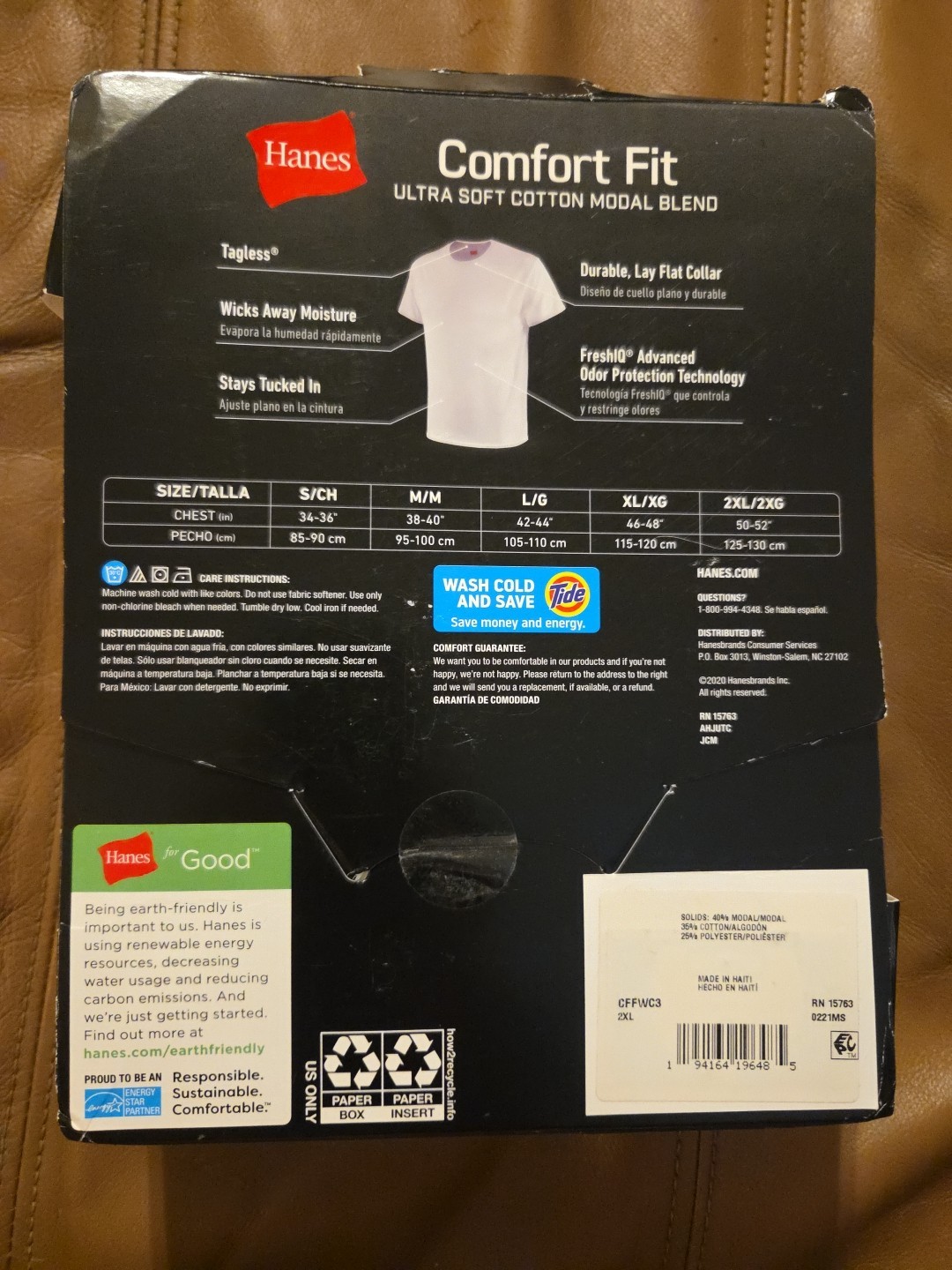 Hanes Men’s 3 Pack Comfort Fit Tagless White T -Shirts Size 2XL 50-52" New gallery