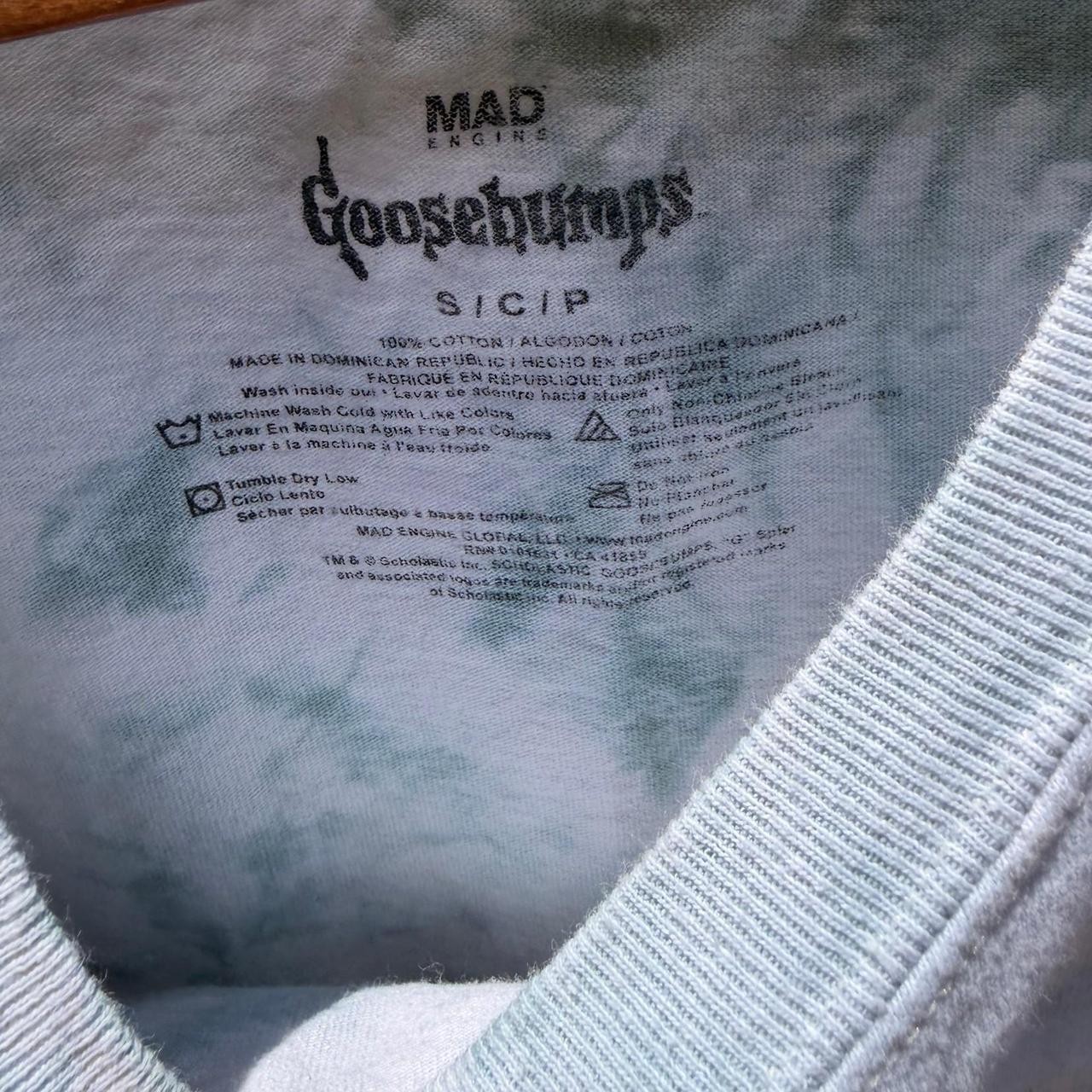 Mad Engine Goosebumps HorrorLand Graphic Tie-Dye Tee Mens S White Blue gallery