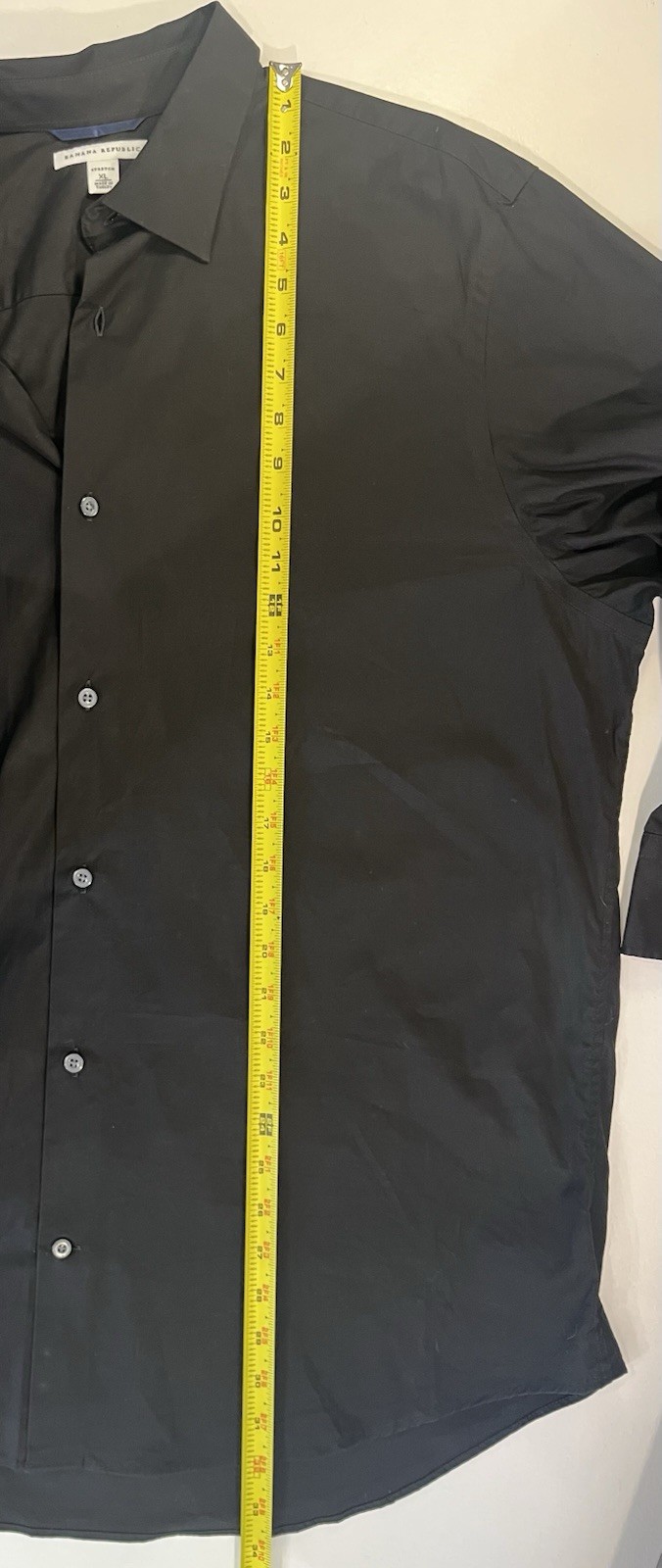 Banana Republic Mens XL Black Stretch Dress Shirt Cotton Spandex Long Sleeve gallery