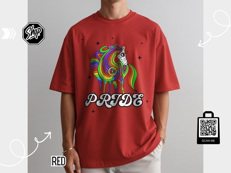 Rainbow Unicorn Pride T-Shirt | LGBTQ+ Rainbow Graphic Tee gallery