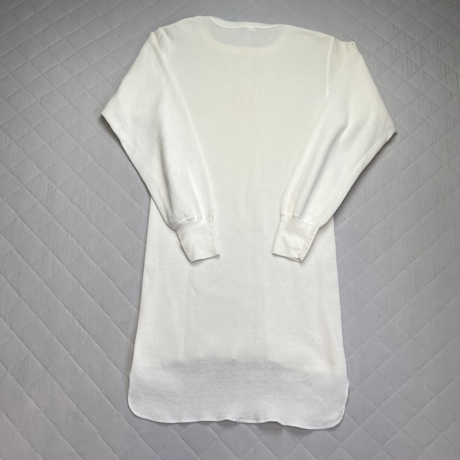 Vintage Hanes Long Johns Shirt Top Mens Large Lot 2 White Thermal USA Underwear gallery