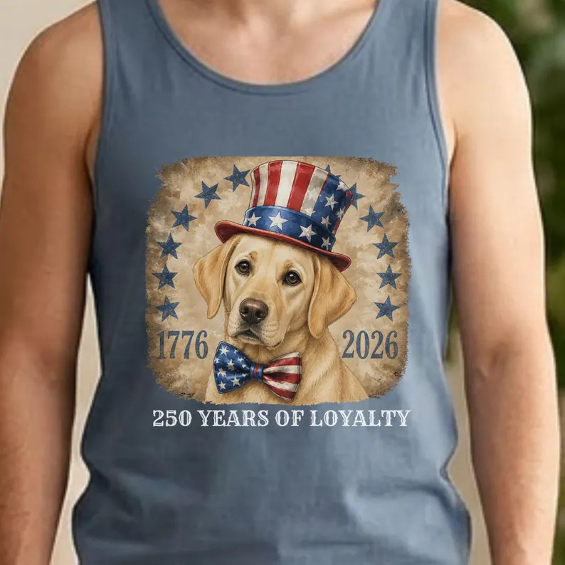 Yellow Lab Patriotic Tank Top gallery