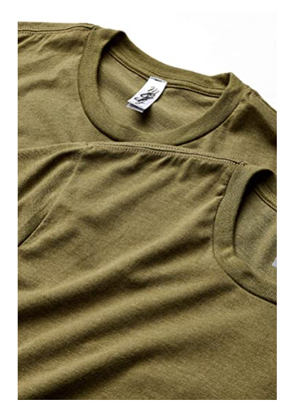 Marky G N6210 2-Pack Men's CVC Crew-Neck Short Sleeve T-Shirt Military Green XS gallery