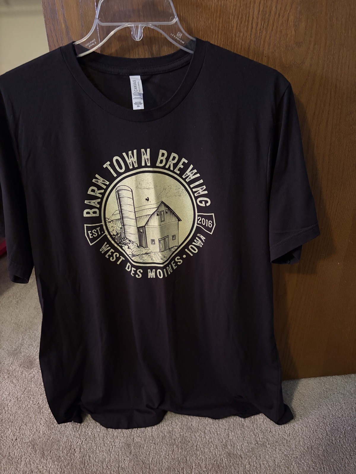Barn Town Brewing Company T-Shirt 2xL Black West Des Moines Iowa
