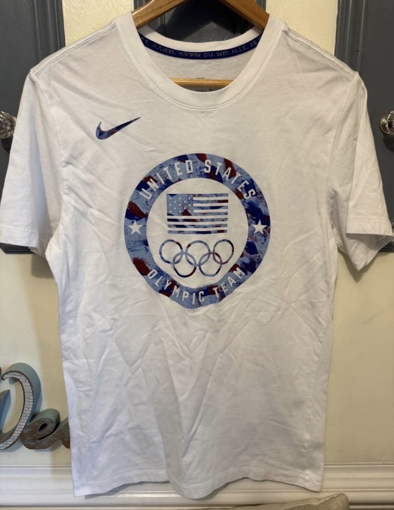 Nike The Nike Tee Team USA Olympics Graphic Cotton Crewneck T-Shirt White S