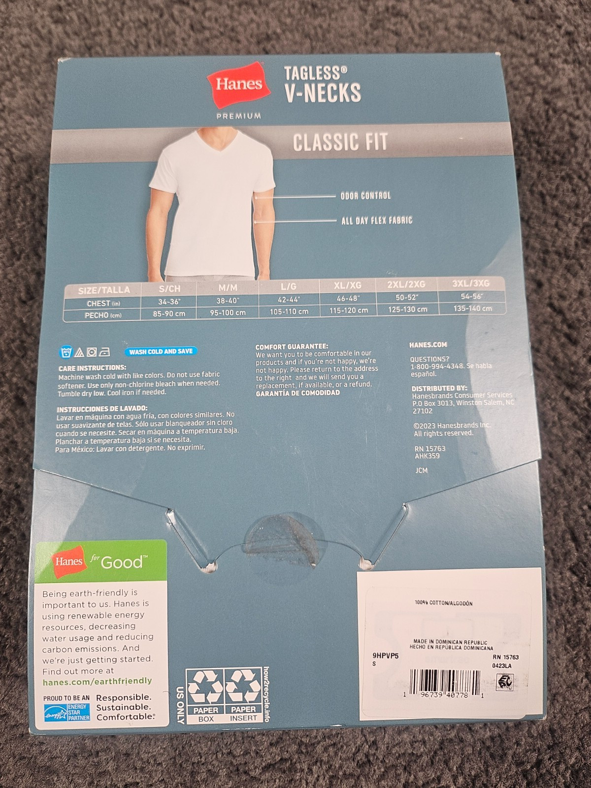 Men's V Neck T Shirts S 34-36 Hanes Premium Classic Fit 5 Pk Ring-Spun Cotton gallery
