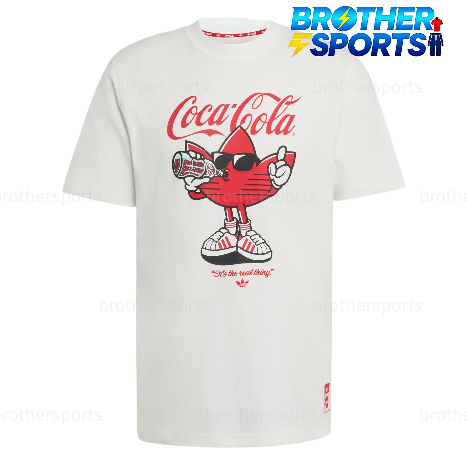 Adidas Originals X Coca Cola T Shirts Men’s White Crew Neck Moderate KY2109