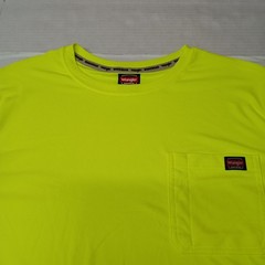 Wrangler Workwear Performance Pocket Tee Men’s Size 3XL 54-56 Yellow Relaxed Fit