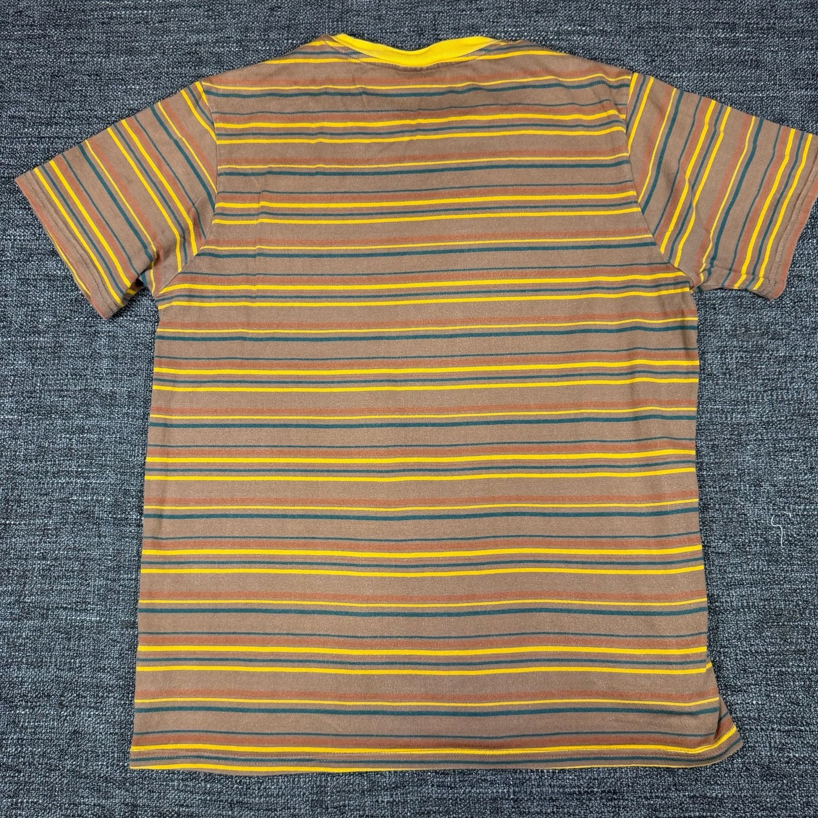 HUF Striped Knit T-Shirt Brown and Yellow Multi Stripe gallery