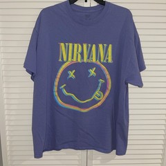 Nirvana Multi Color Smiley Trippy Variation T-shirt Size XL