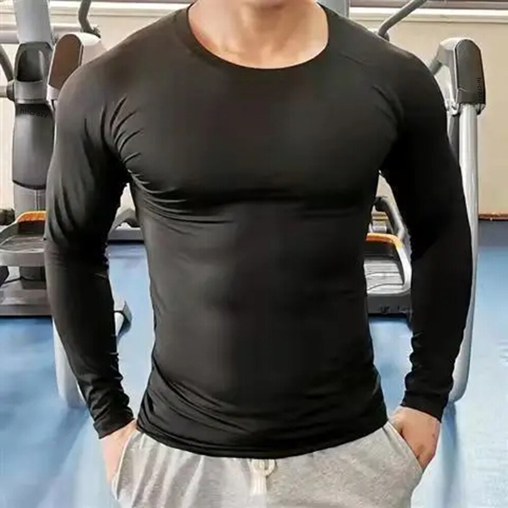 Men's Athletic Long Sleeve Compression Shirts Dry Fit Sports Gym Shirts Workout gallery