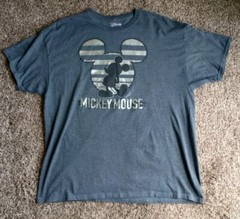 Mickey Mouse Disney Silver Graphic Detail T Shirt Sz 2XL Please See Description