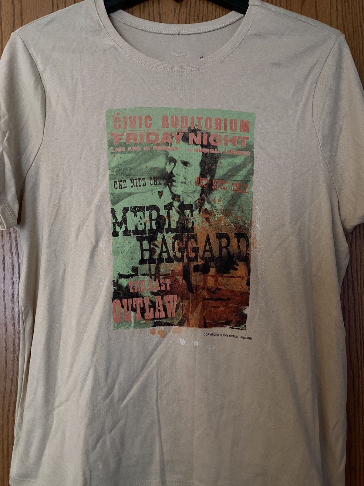 Merle Haggard The Last Outlaw Sand Color Gildan Shirt Unisex S-5XL AC803