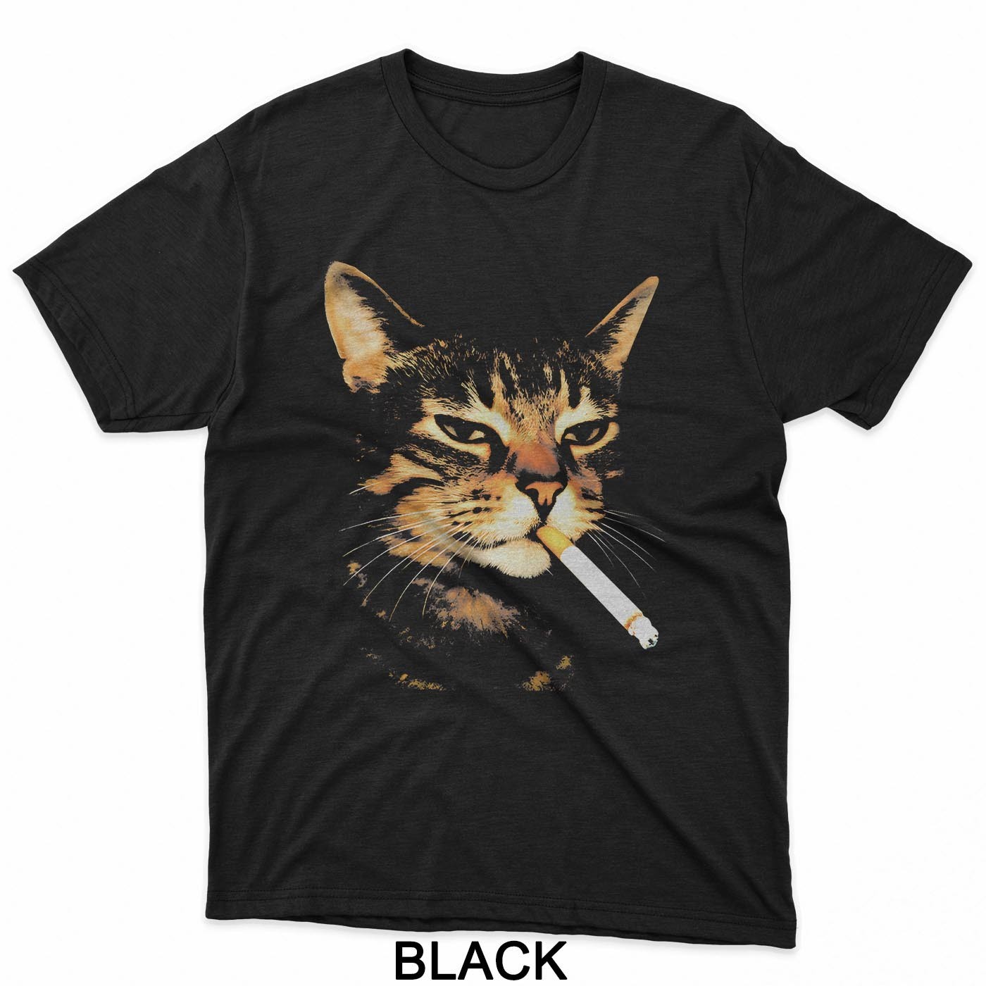 Funny Smoking Cat Retro 90S Graphic Cigarette Kitten Meme T-Shirt gallery