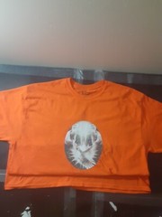 *PREOWN/Used (Brand, Gildan Dry Blend™️] Orange XL Graphic Design T-Shirt