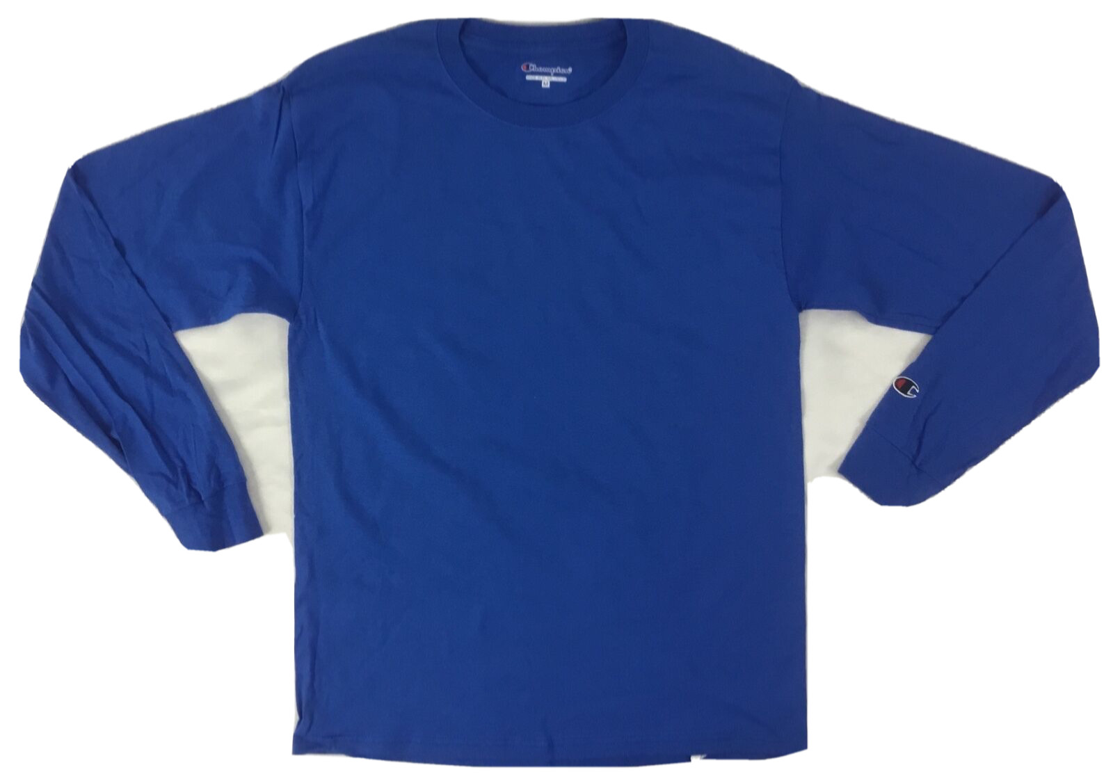 Champion Men ONE Long Sleeve Workout T-Shirt CC8C Ribbed Cuff Blue Size XL gallery