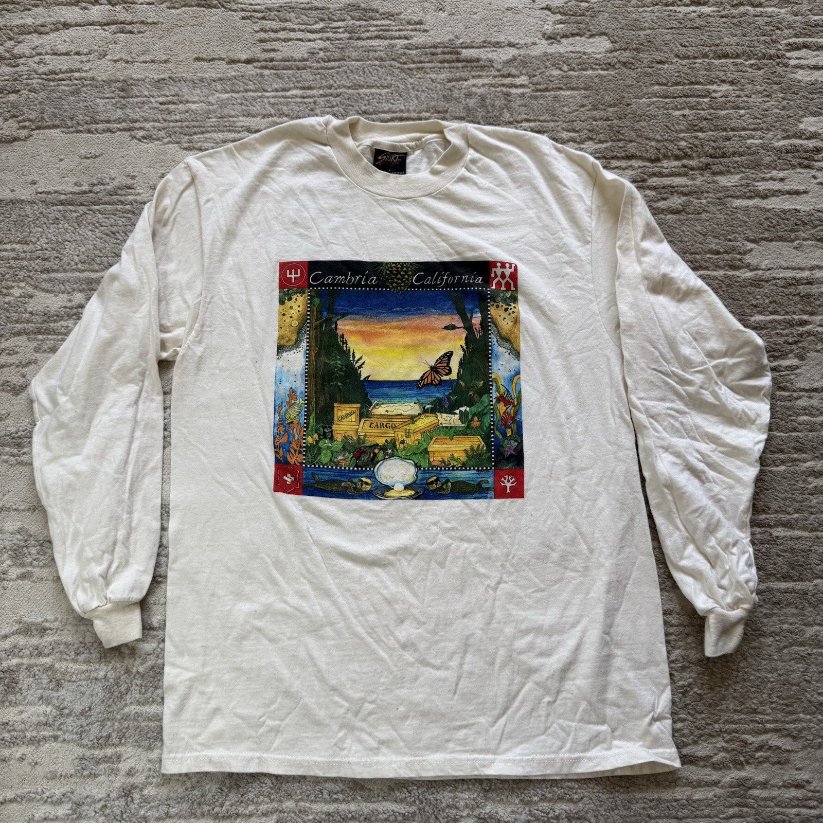 Vintage Cambria California Nature Novelty LS Tee Men’s Large USA Butterfly Cargo gallery