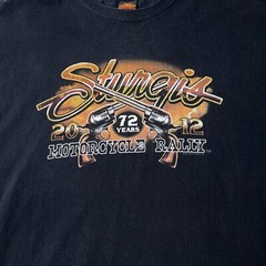 Strugis Motorcycle Rally 2012 Graphic Hot Leather Black T-shirt Men’s Size 3XL