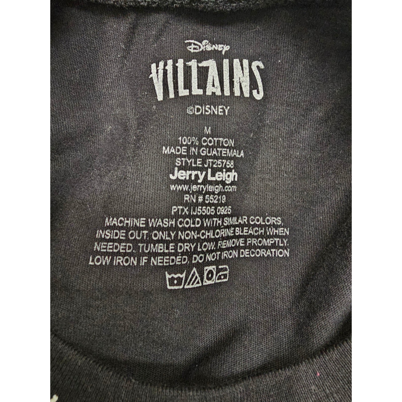 Disney Villains Forever Wicked Black Graphic T-Shirt Mens Medium Jerry Leigh NEW gallery