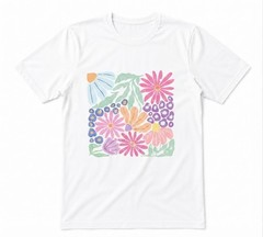 Boho Floral Flower Cute Spring Garden Botanical Tee Unisex White T-shirt