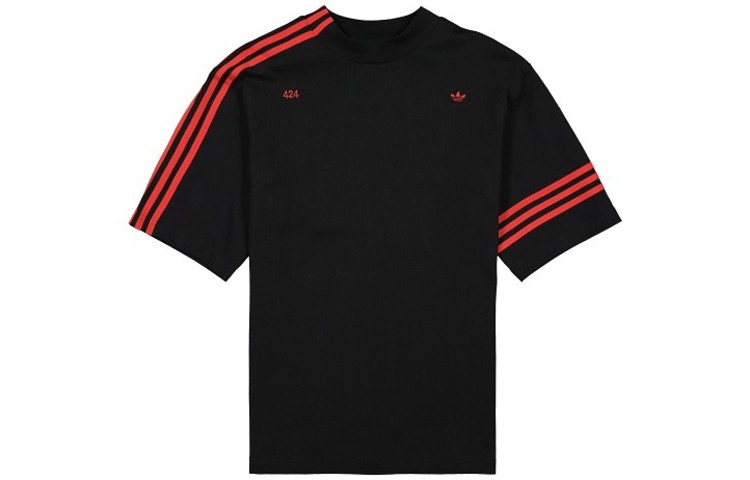 adidas Originals Trefoil x 424 R.Y.V. Ribbed Collar Loose Short Sleeve Tee gallery