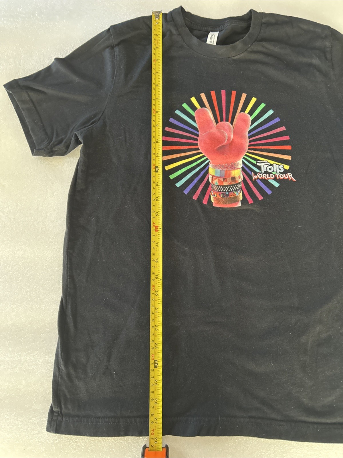 Trolls WORLD TOUR- Black Cotton T Shirt- Large -Treasure Trolls Movie- gallery