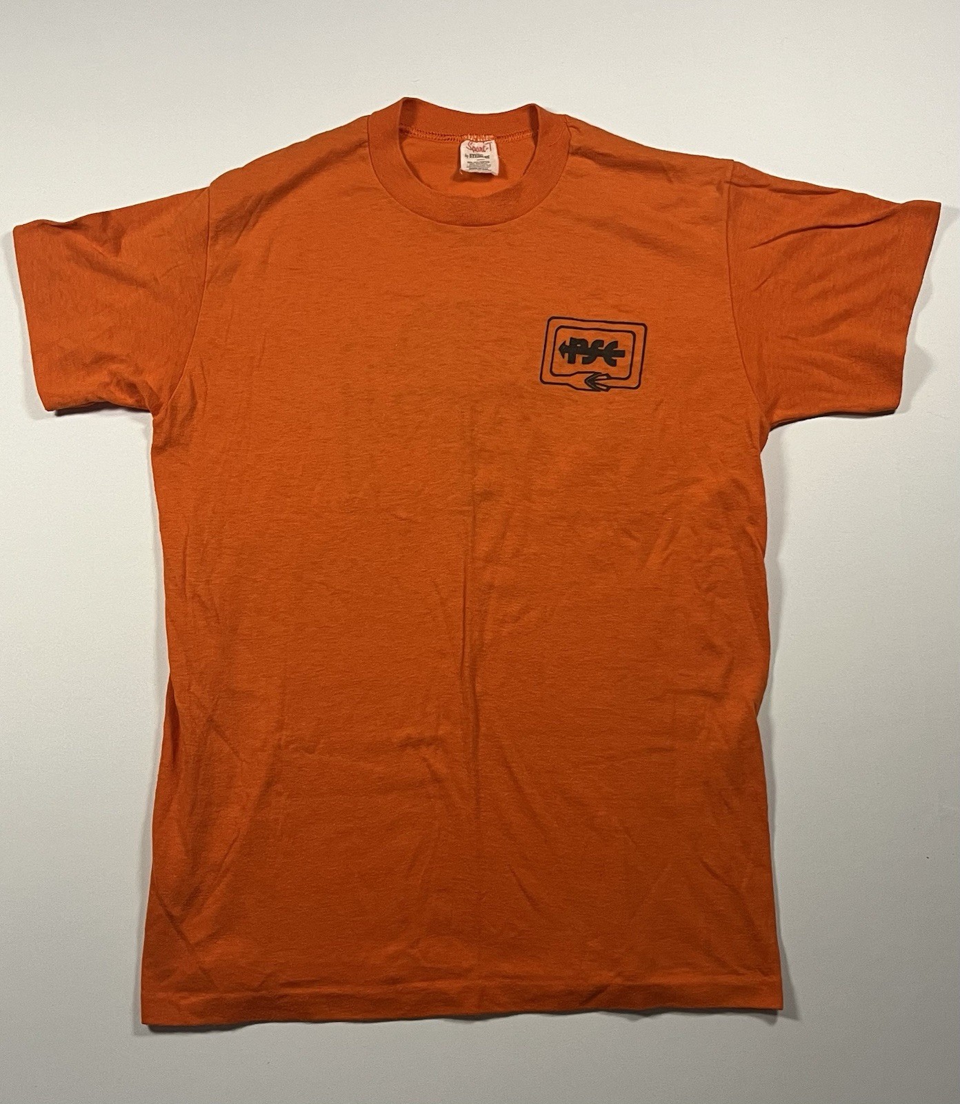 Vintage 70s/80s PSE Precision Compound Bows Hunting Archery Orange T Shirt USA L gallery
