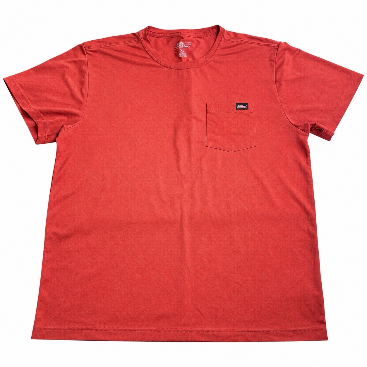 Dickies Pocket T Shirt Mens XL Coral Red Performance Short Sleeve Workwear Tee