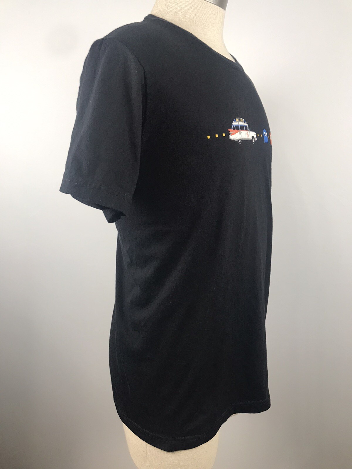 American Apparel T-Shirt Mens Large Crew Neck Tee Ghostbusters Play Pac-Man gallery