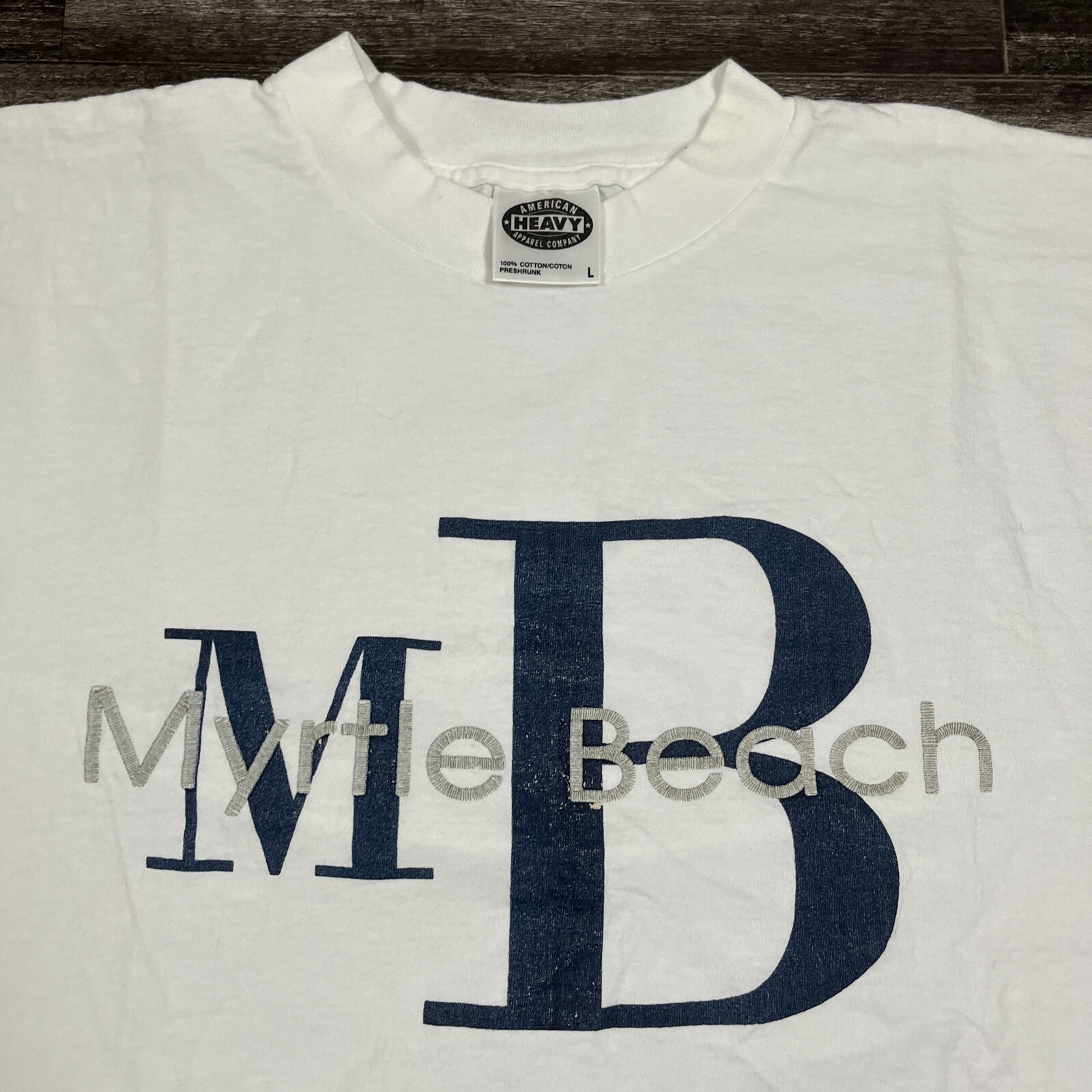 Vintage Myrtle Beach Souvenir Graphic Tee Large VTG 90s Unisex USA Made White gallery