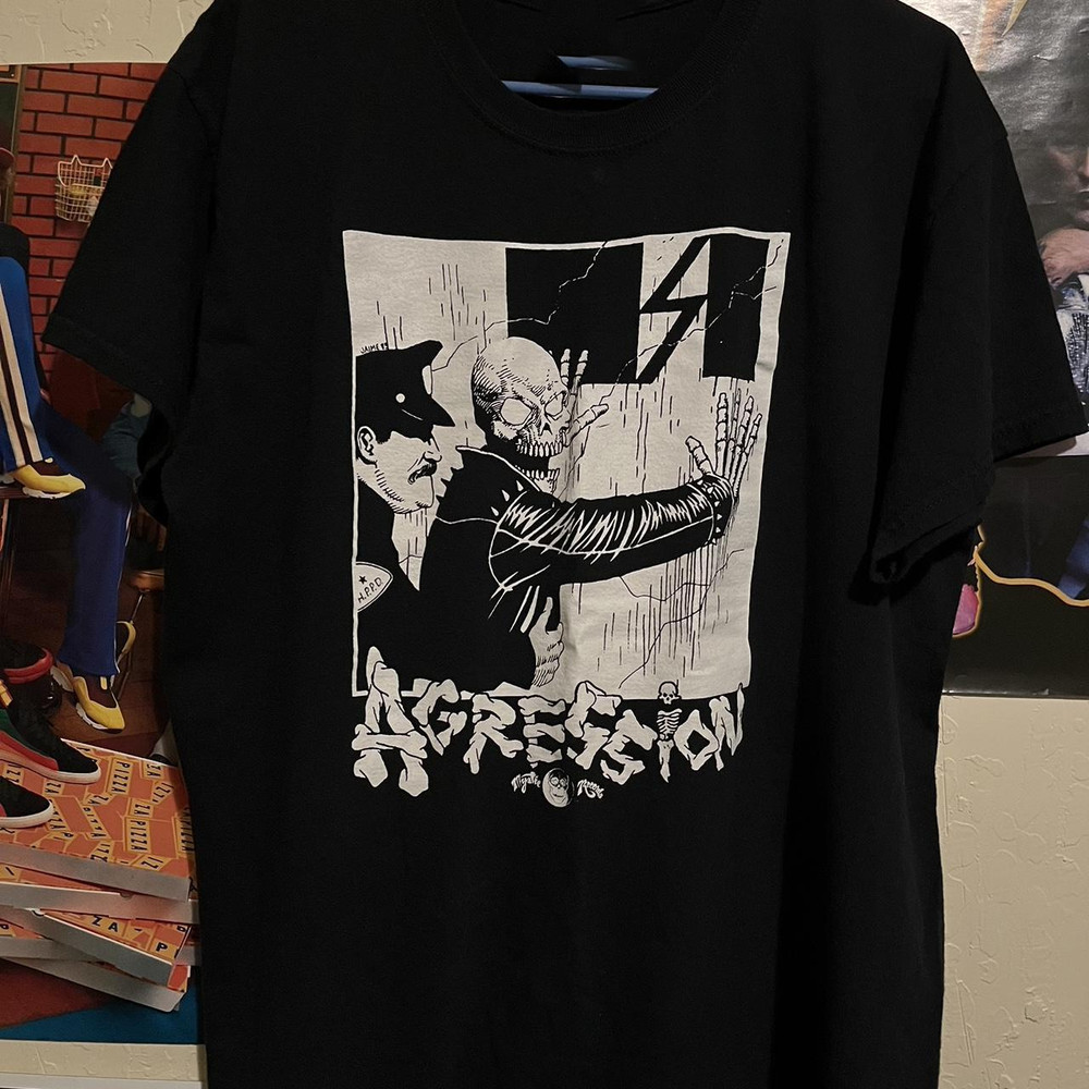 Rare Aggression band T-shirt Short Sleeve Full Size S-5XL NZ039 FREE SHIPPING