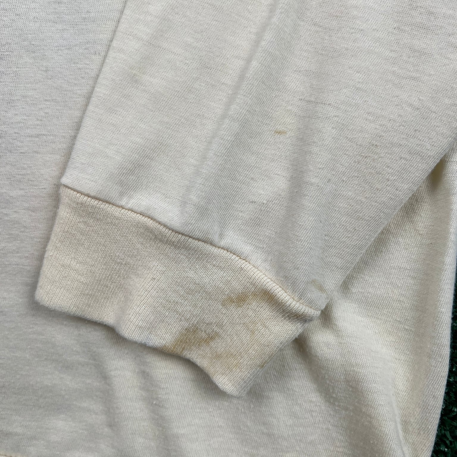 VTG The Knits Ocean City Summer 81 Surf Long Sleeve T-Shirt Mens XL Cream 80s gallery