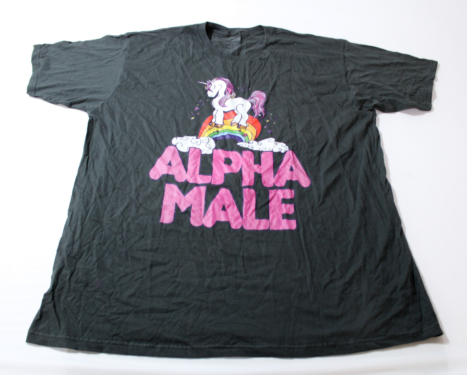 American Classics Men's Unicorn Alpha Male T-Shirt CD4 Charcoal Size 2XL gallery