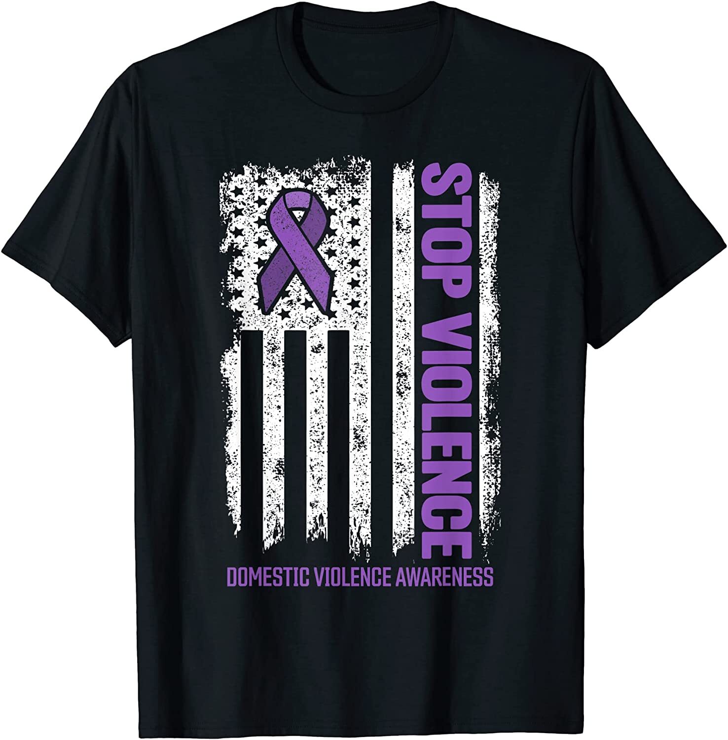 NEW LIMITED Stop Violence End the Silence Domestic Violence Awareness T-Shirt gallery
