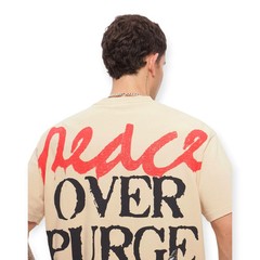 Valabasas Men Peace Purge Tee Beige