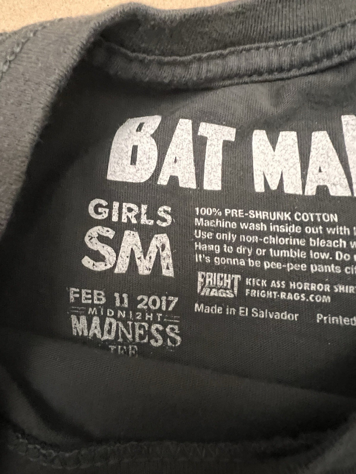 Fright Rags NEGAN BATMAN T-Shirt Small OOP Walking Dead Midnight Madness 2017 gallery
