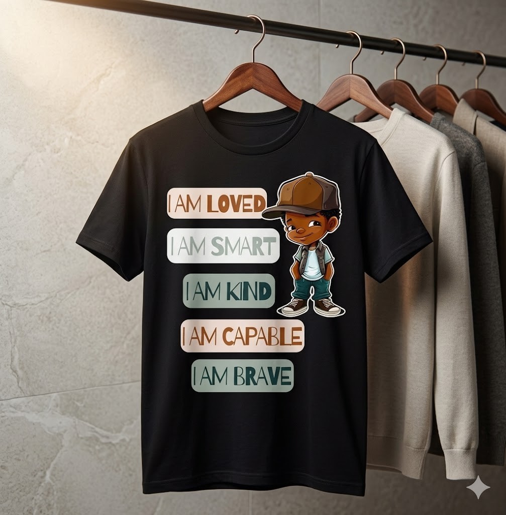 Positive Affirmations for African American Boys T-Shirt - H078 gallery