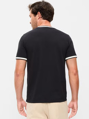 OLD NAVY Men’s Crew Neck Trim Ringer Pique T-Shirt Tee NWT, Many colors & Sizes