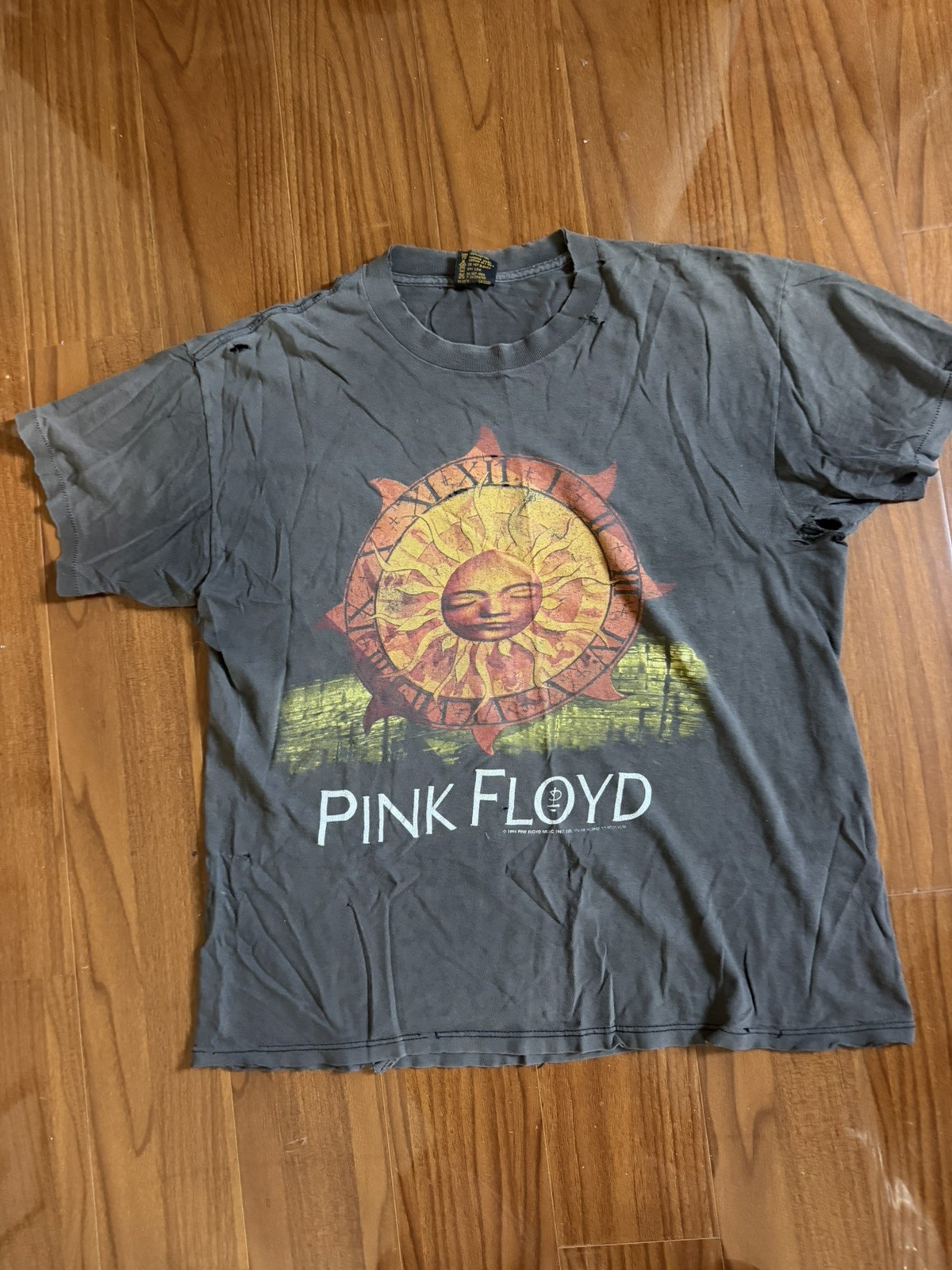Vintage 1994 Pink Floyd North American Tour Sundial Band Shirt Size L Brockum gallery