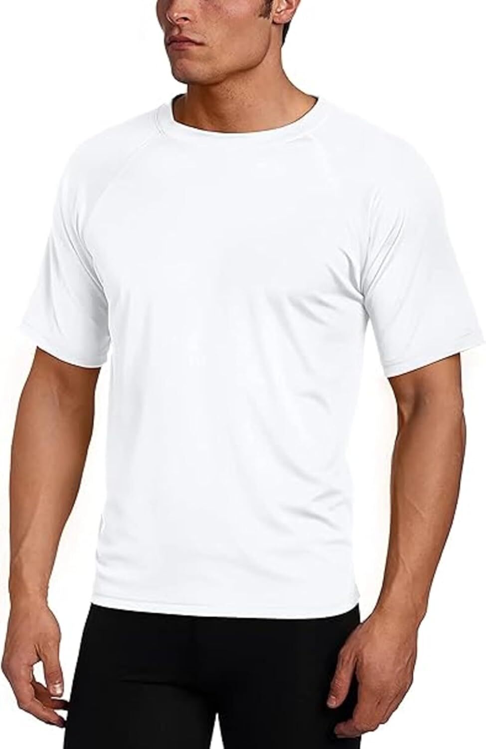 Men's UPF 50 Short Sleeve Swim Rash Guard Sun Protection Shirt Quick Dry gallery
