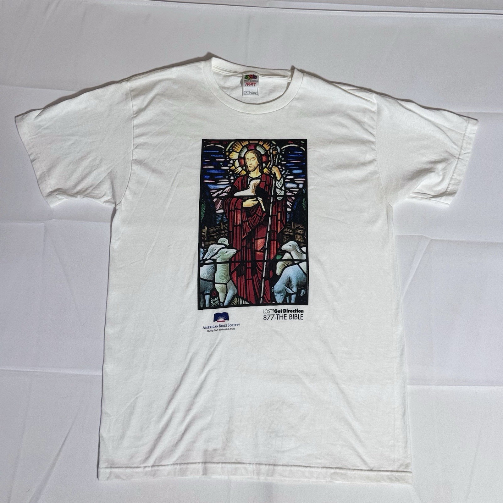 Fruit Of Loom, Heavy Cotton, JESUS AOP, White, Male/Female, Large gallery