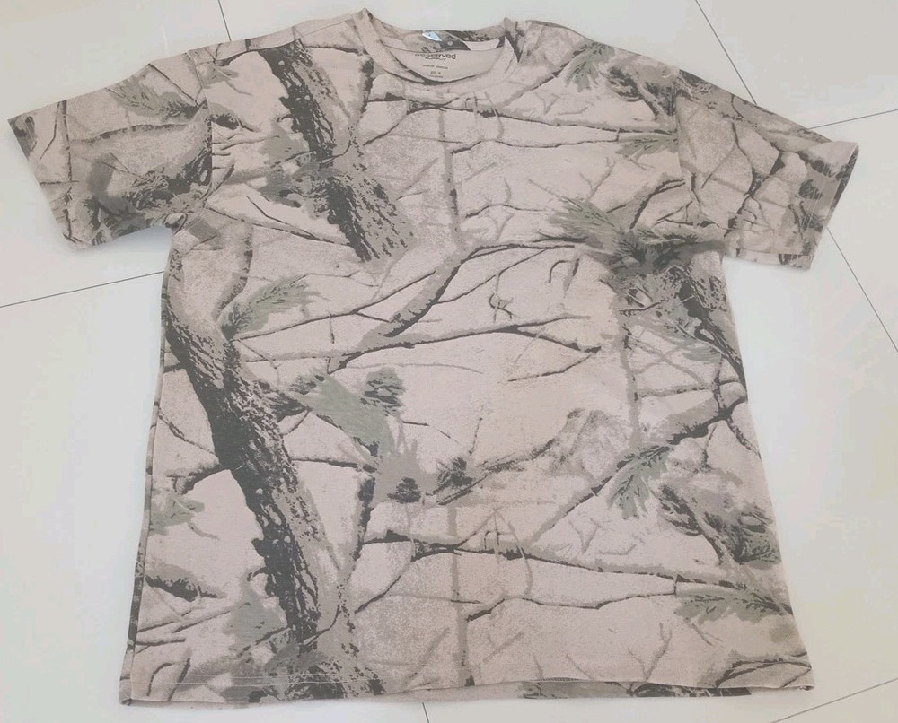 New Reserved Supply Oversized Fit T-Shirt Camouflage Hunting Sz M 100% Cotton