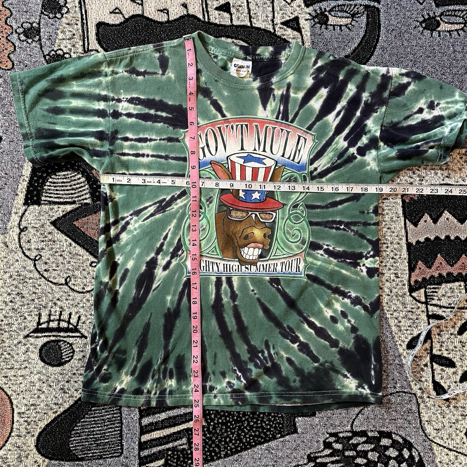 Govt Mule Vintage Tee Shirt Tour Tie Dye Government VTG Large Phish Grateful gallery