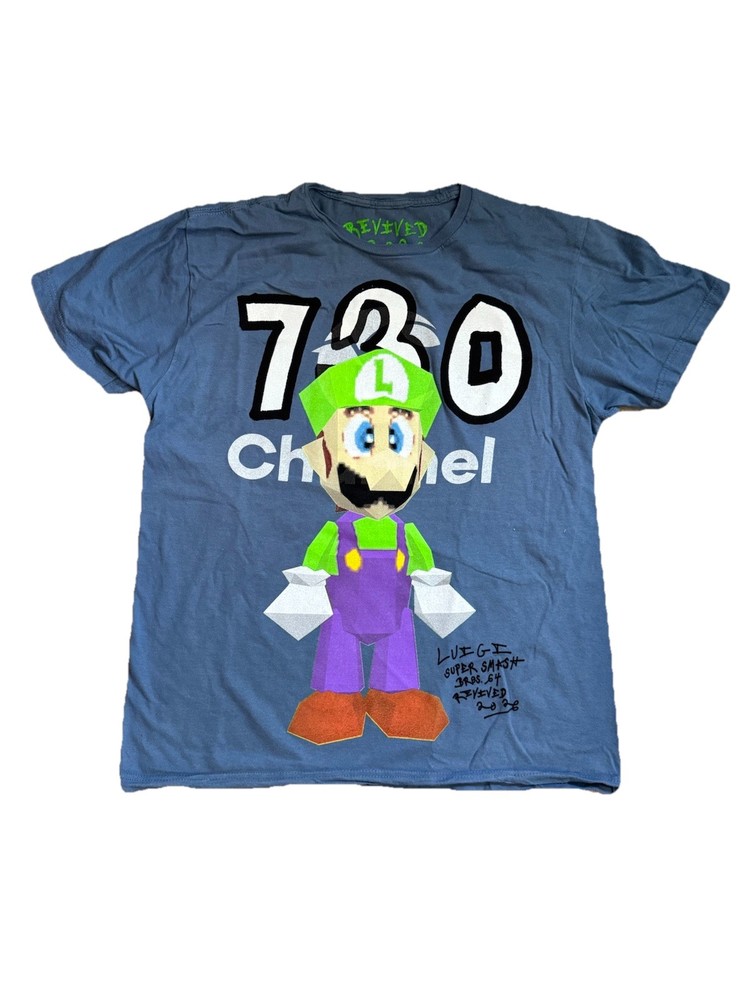 730 Asspizza Super Smash Bros 64 Revived Luigi Tee Shirt Size Medium