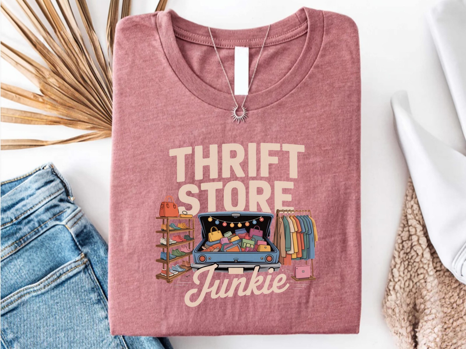 Thrift Store Junkie Shirt Thrifting Lover Gift Yard Sales Tee gallery